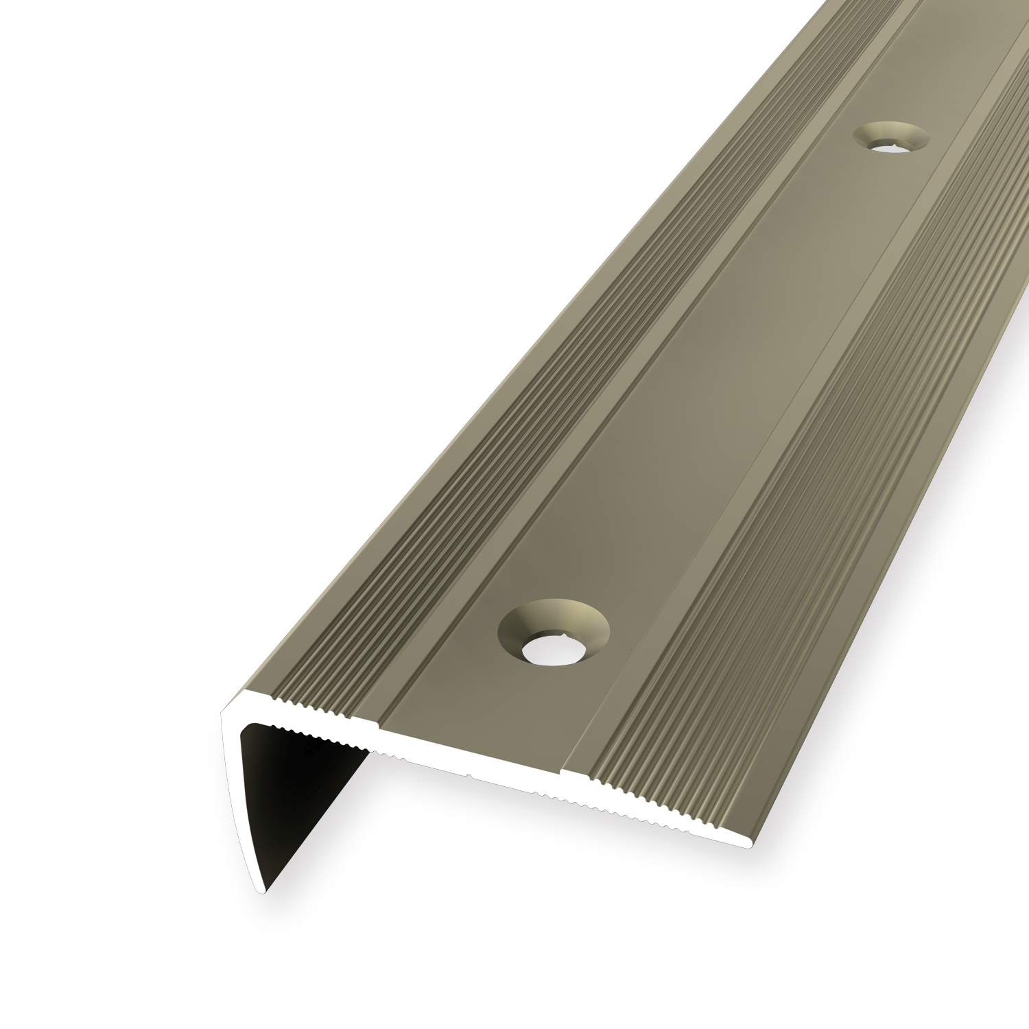 Treppenkantenprofil 16 x 38 mm Winkelprofil Geriffelt Versenkt Gebohrt versch. Varianten Küberit