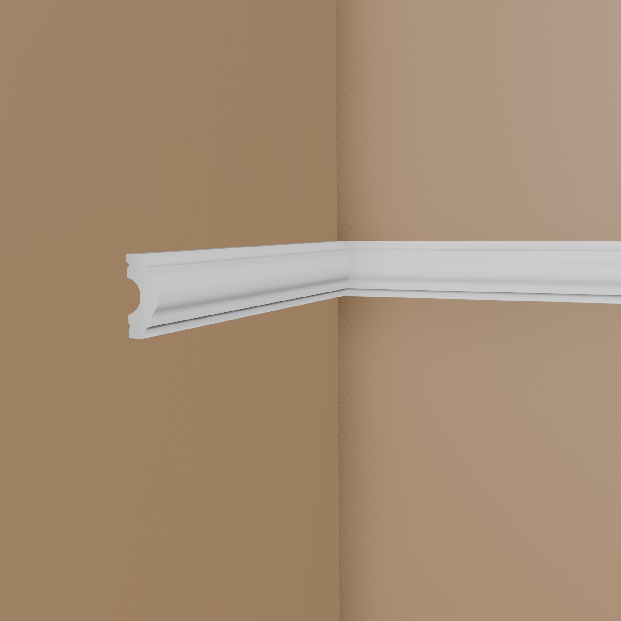 NMC Zierleiste WL3 WALLSTYL Wandleiste 15 x 40 x 2000 mm Polystyrol Weiß