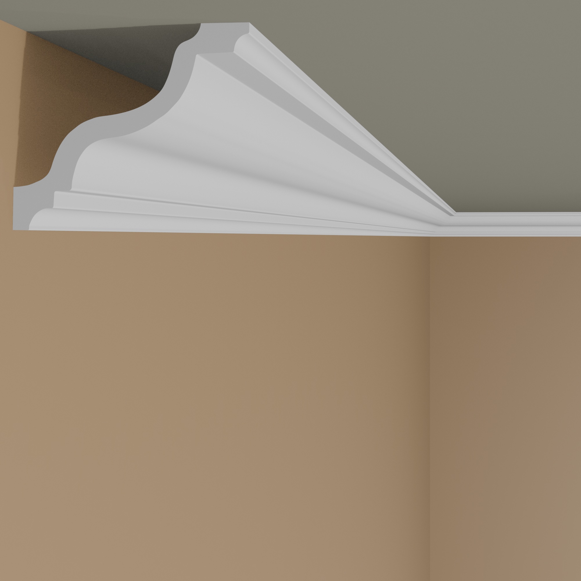 NMC Stuckleiste WT11 WALLSTYL Deckenleiste 130 x 105 x 2000 mm Polystyrol Weiß