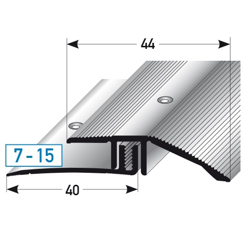 PROVISTON Höhen- & Anpassungsprofile Vancouver B 44 mm Einfasshöhe 7 - 15 mm Alu eloxiert