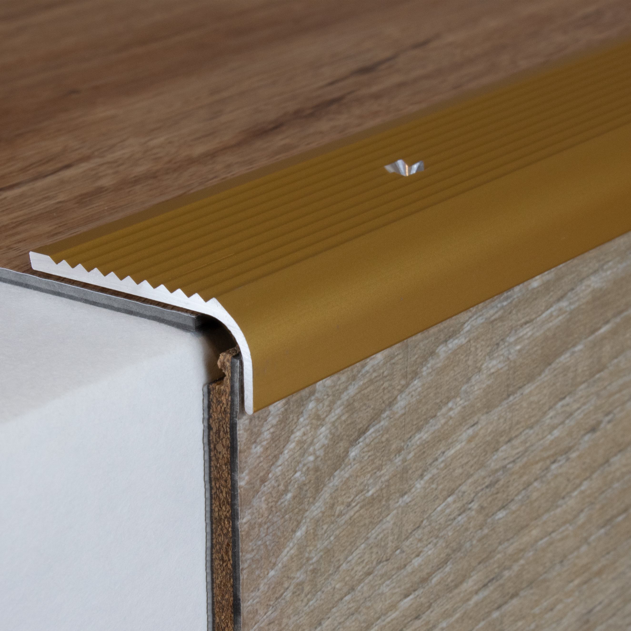 PROVISTON Treppenkanten- & Winkelprofile Asti Höhe 15 mm Breite 40 mm Aluminium eloxiert