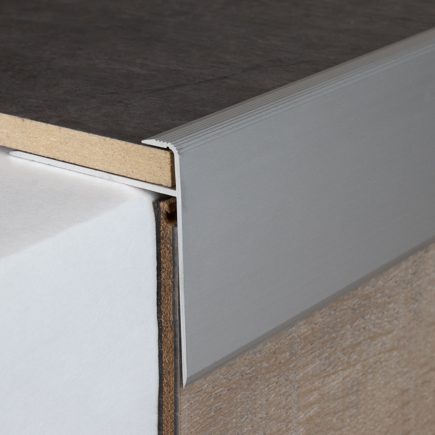 Abschlussprofil Einfasshöhe 8.5 mm Breite 50 mm Einfassbreite 10 mm Einfassprofil Alu PROVISTON