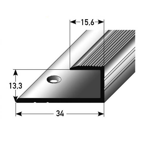 Auer Einfass- & Abschlussprofile Bancroft B 34 mm Einfasshöhe 13.3 mm Aluminium eloxiert