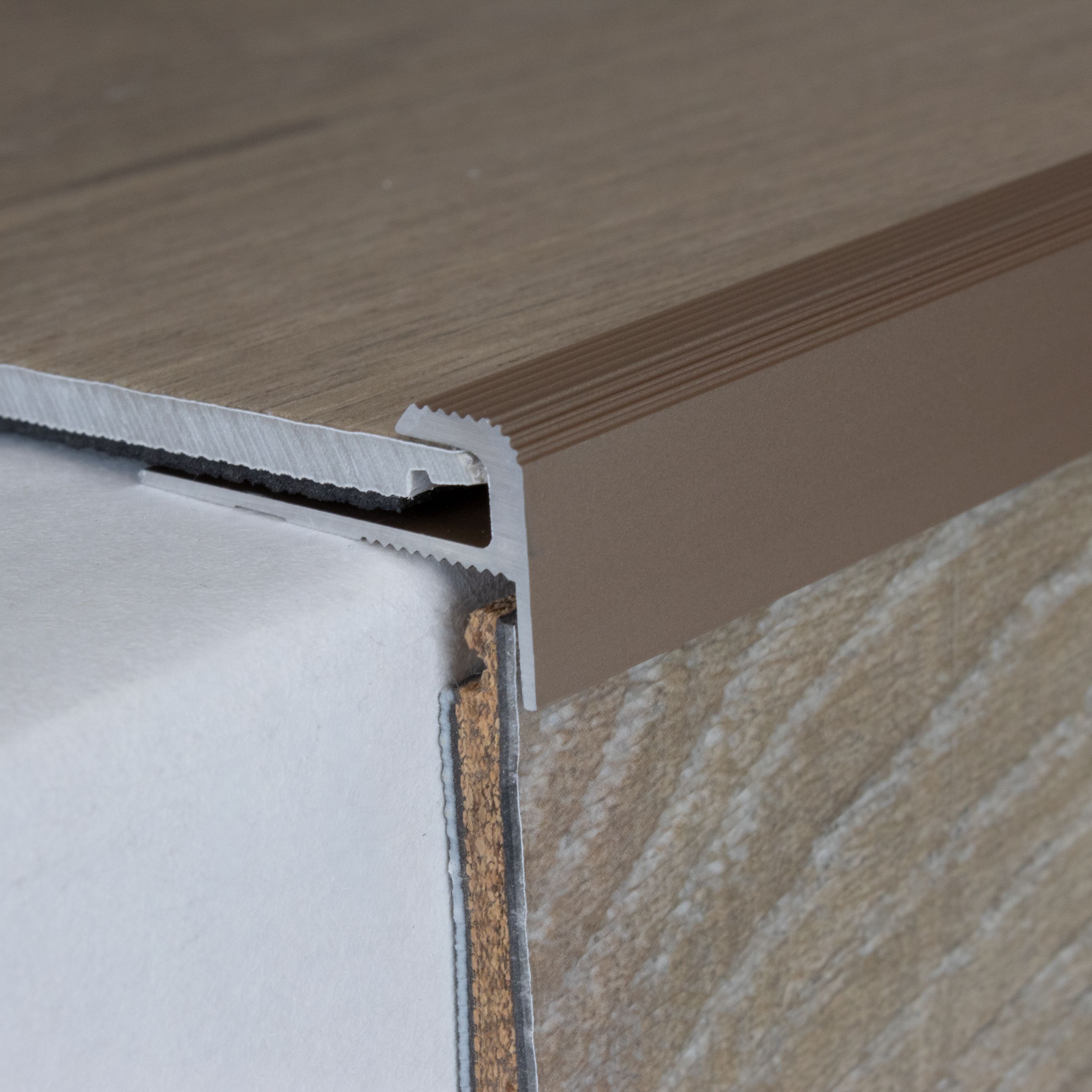 PROVISTON Abschlussprofil Höhe 12 mm Breite 28 mm Einfasshöhe 5 mm Einfassprofil Aluminium