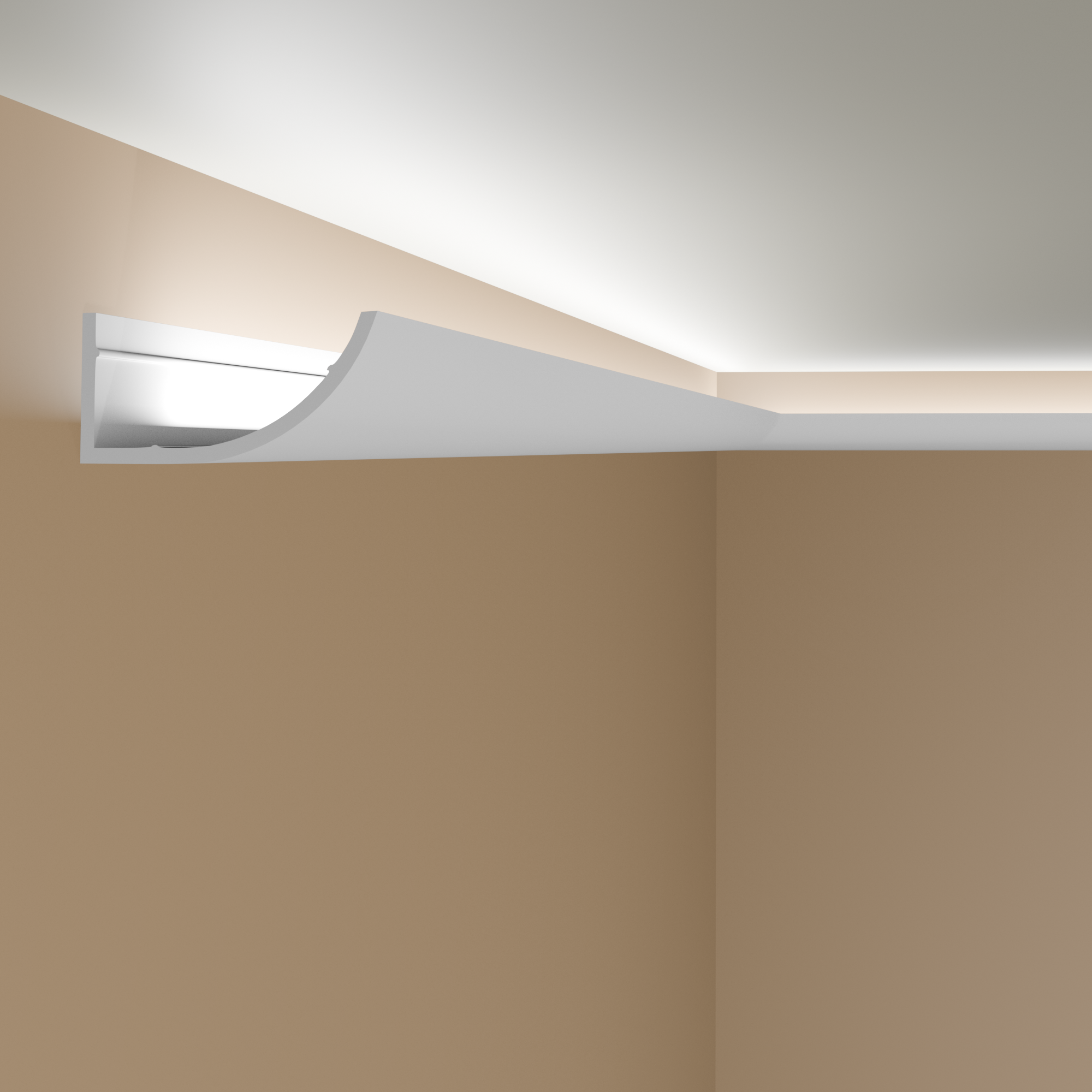 PROVISTON | LED Lichtleiste "NE362" | 86 x 172 x 2000 mm | Weiß | Deckenleiste | Stuckleiste