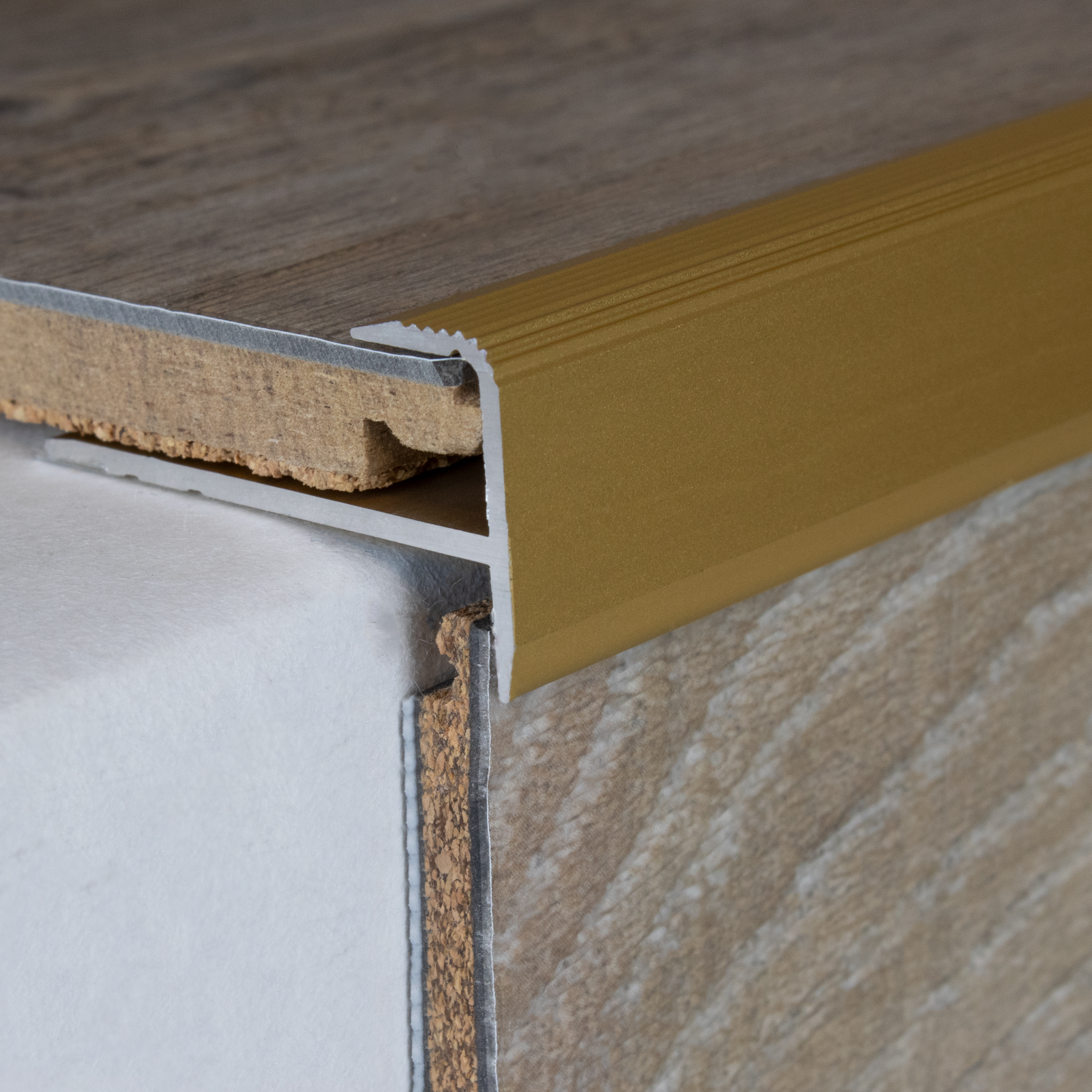 PROVISTON Abschlussprofil Höhe 15.5 mm Breite 34 mm Einfasshöhe 8.5 mm Einfassprofil Aluminium