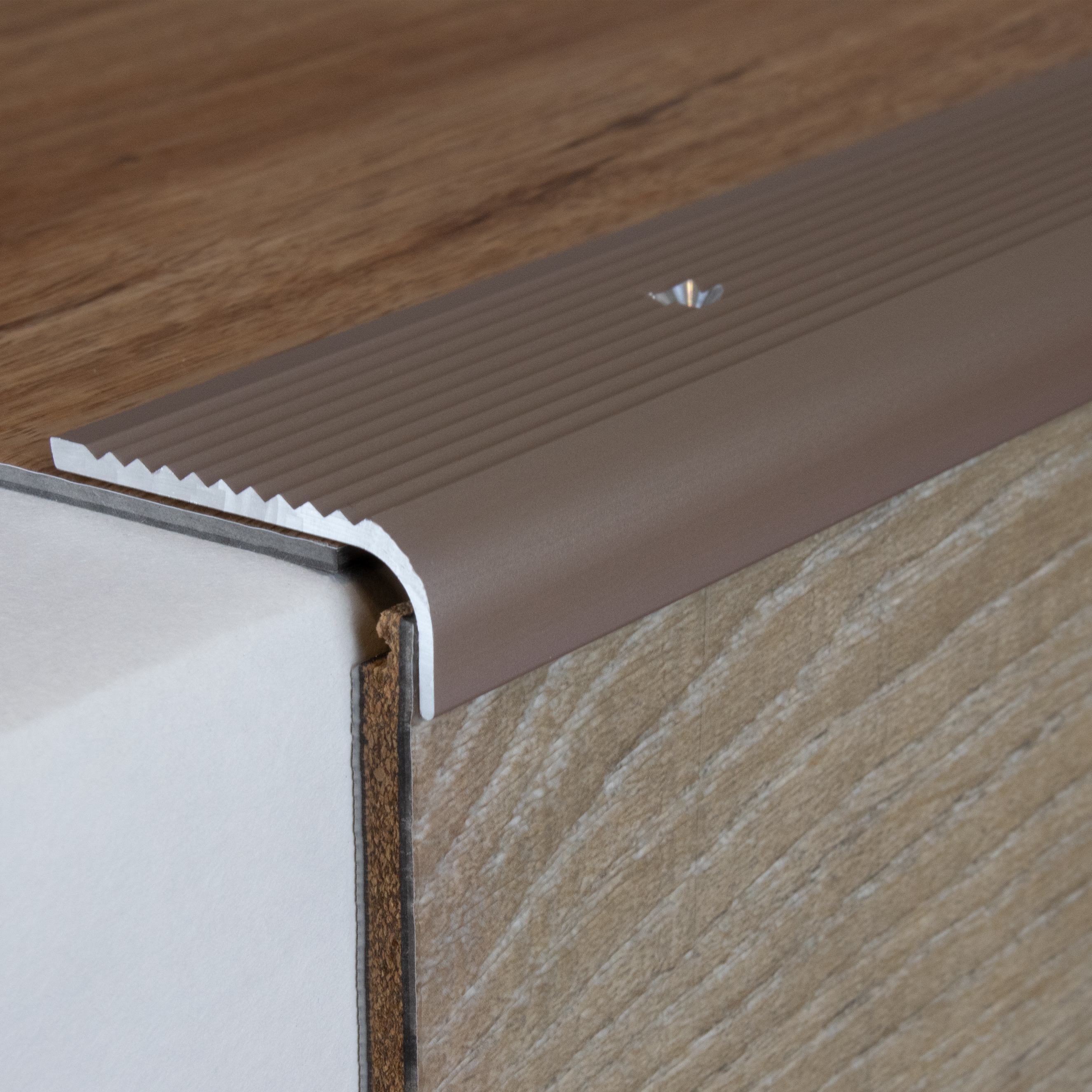 PROVISTON Treppenkanten- & Winkelprofile Asti Höhe 15 mm Breite 40 mm Aluminium eloxiert