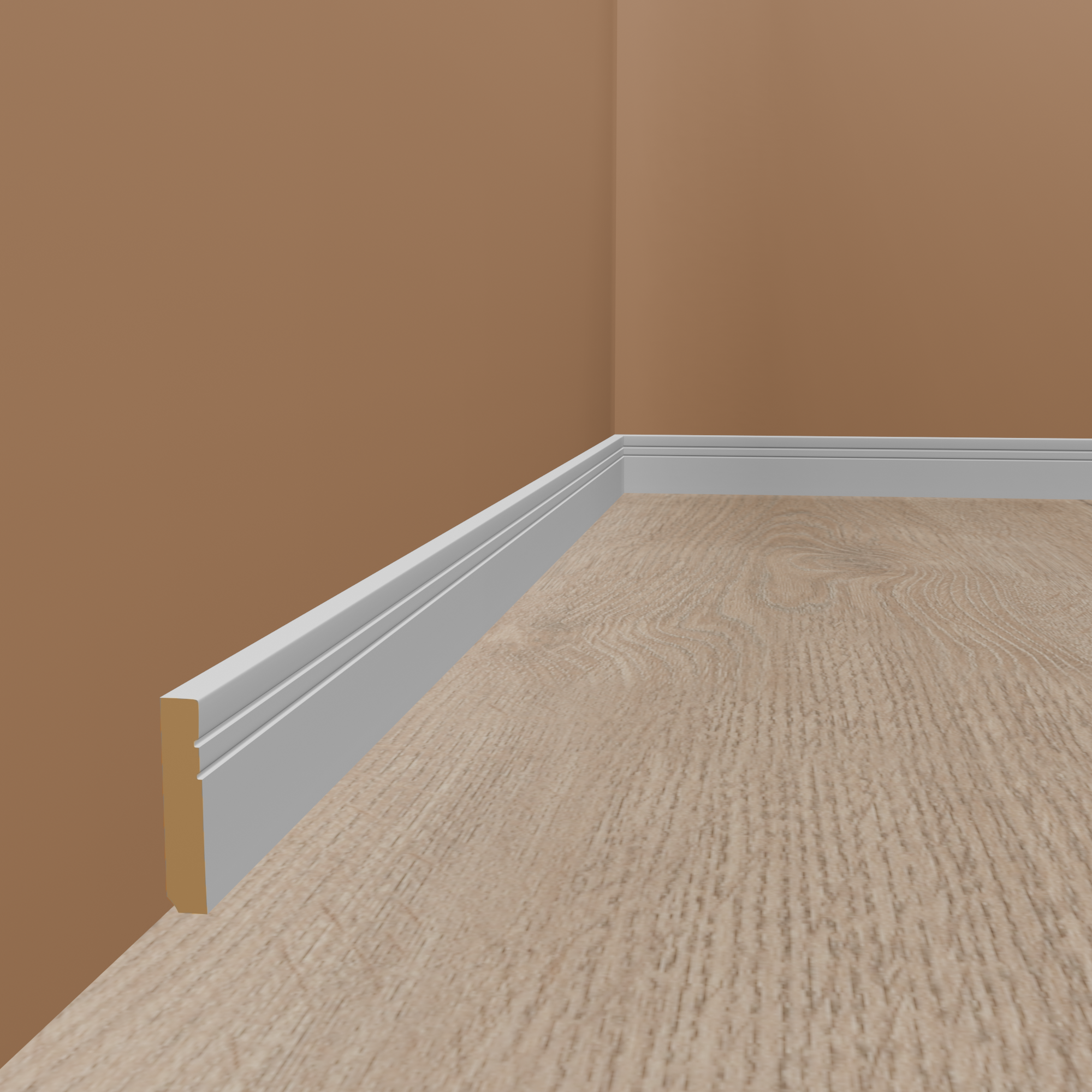 Sockelleiste "Rostock" MDF 16 x 58 x 2500 mm Weiß Modern by PROVISTON