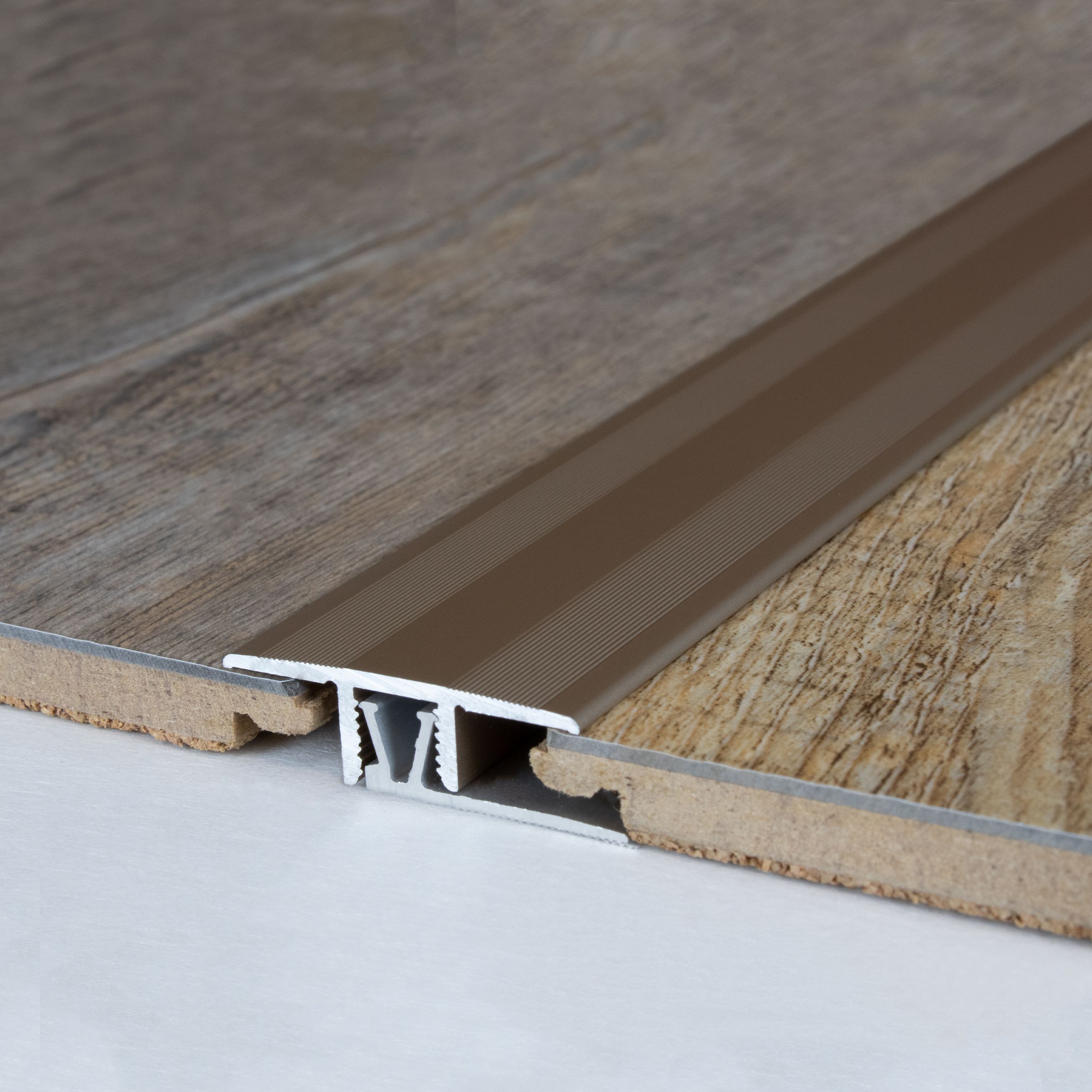 PROVISTON Übergangsprofil Welland Einfasshöhe 7 - 10 mm Übergangsschiene Aluminium eloxiert