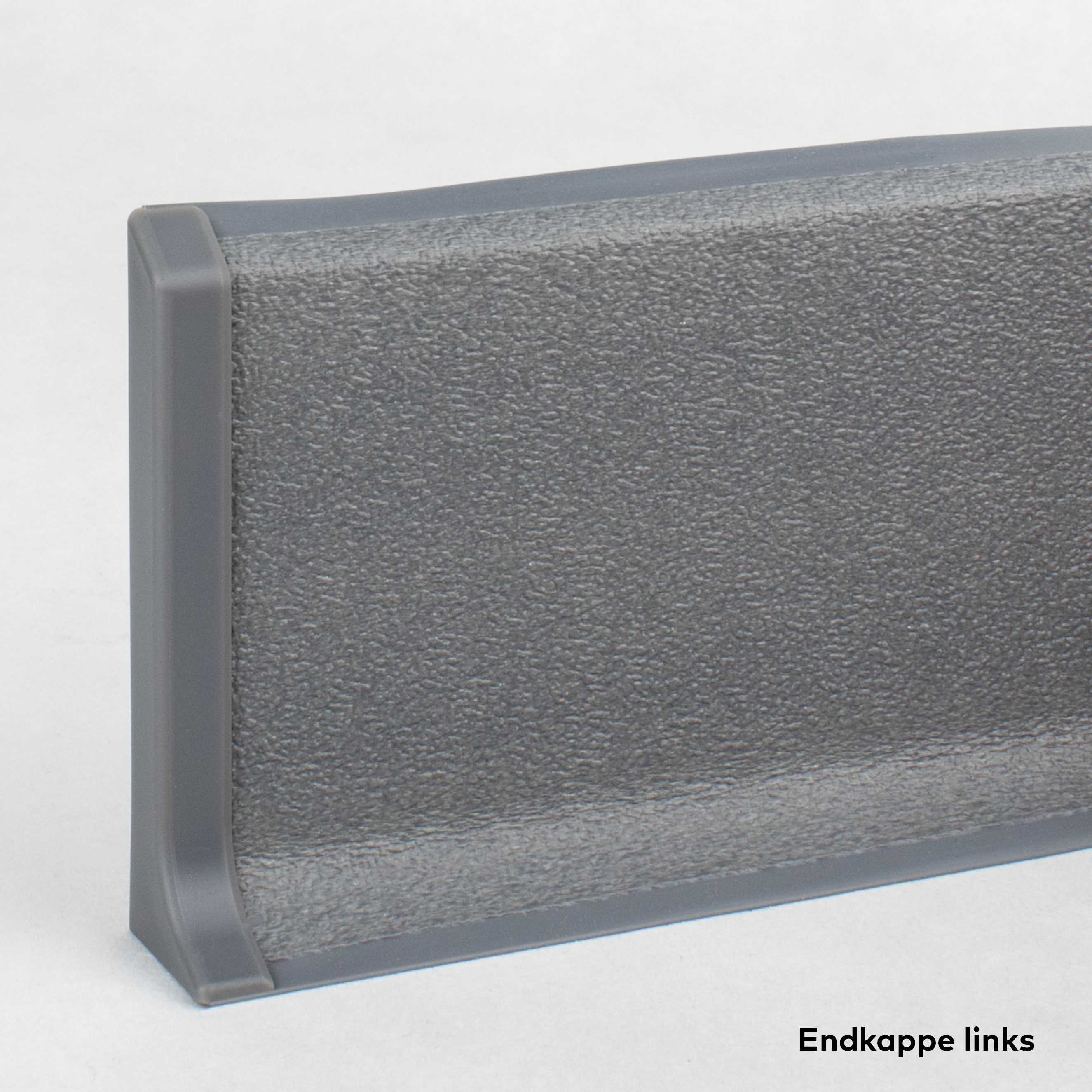 Endstücke Links für Sockelleiste "Rimini" Kunststoff 12.8 x 60 mm Grau by PROVISTON