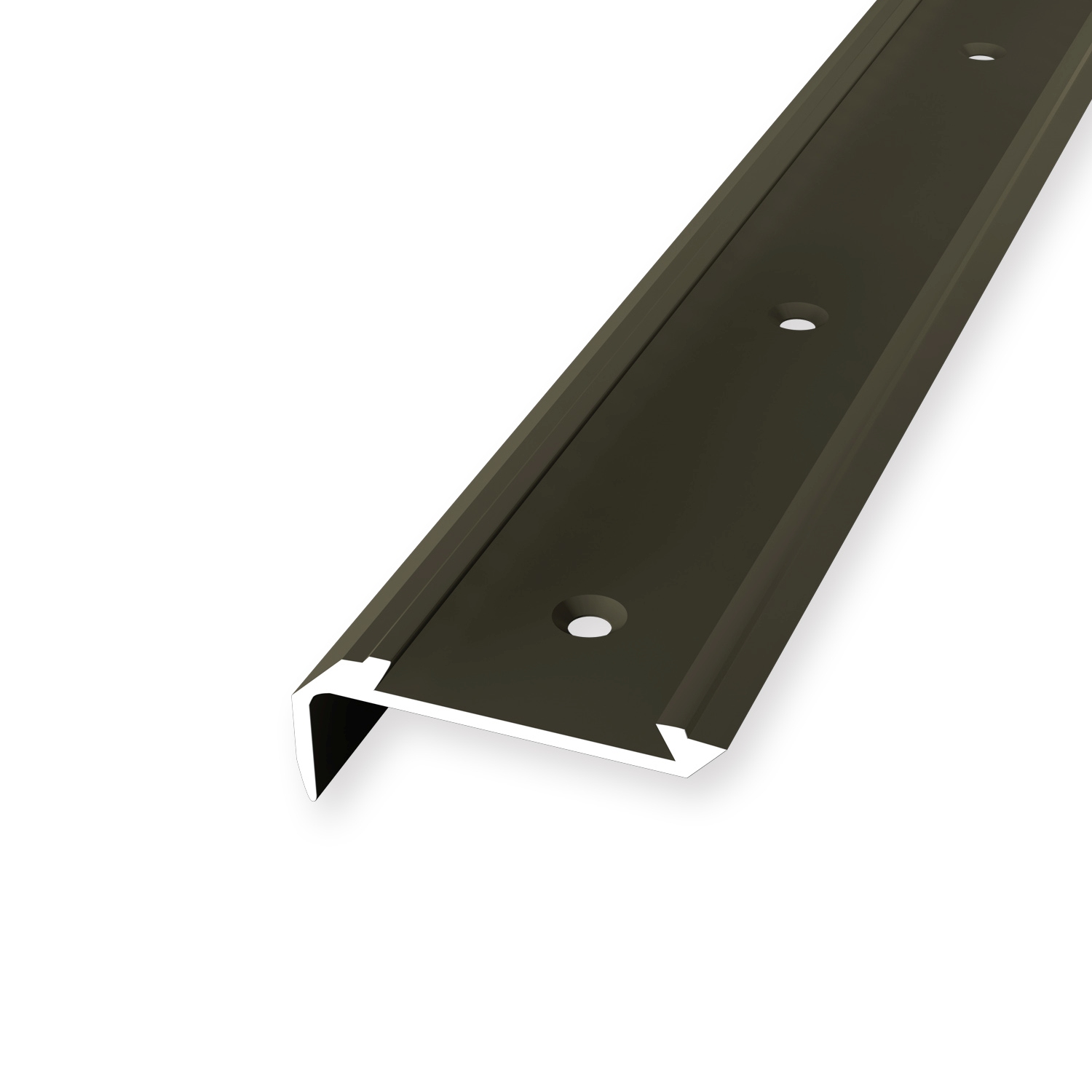 Treppenkantenprofil 19 x 42 x 2500 mm Aluminium Winkelprofil Versenkt Gebohrt versch. Farben Küberit