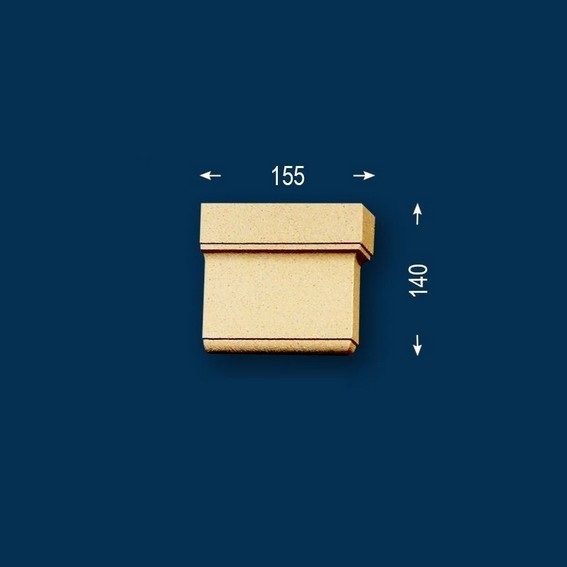 Wiesemann | Fassadenelement "FP24-b" | Endstück rechts | Fassadenstuck | Beschichtet