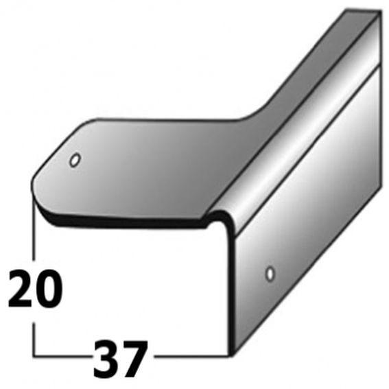 PROVISTON Treppenkanten- & Winkelprofile H 20 mm B 37 mm Reparaturwinkel für Holztreppen