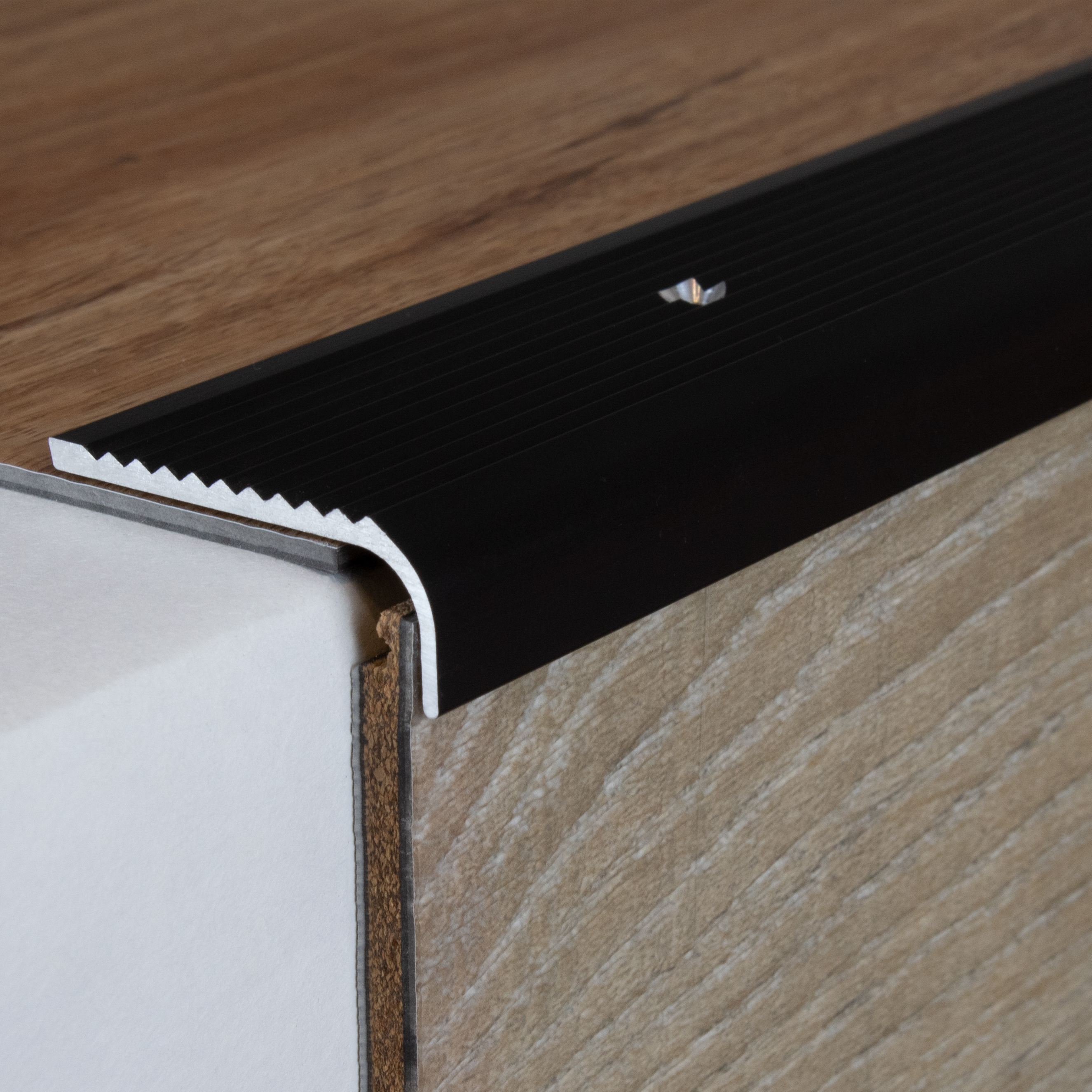 PROVISTON Treppenkanten- & Winkelprofile Asti Höhe 15 mm Breite 40 mm Aluminium eloxiert