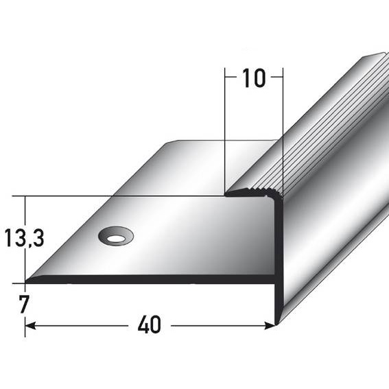 Auer Einfass- & Abschlussprofile Embrun B 40 mm Einfasshöhe 13.3 mm Aluminium eloxiert