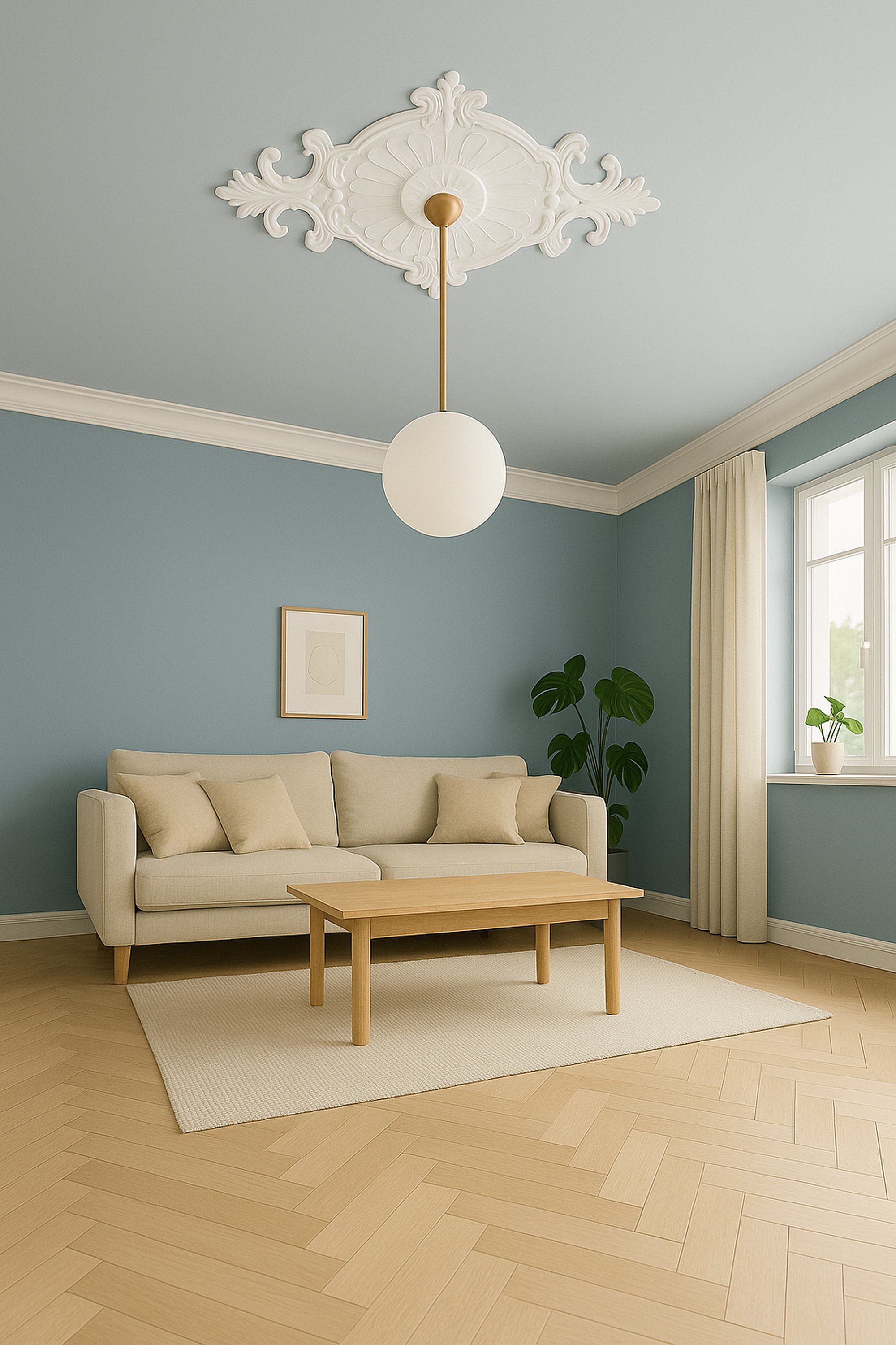 Marbet | Stuckrosette "R11" | Ø 59 x 31cm | Styropor | weiß