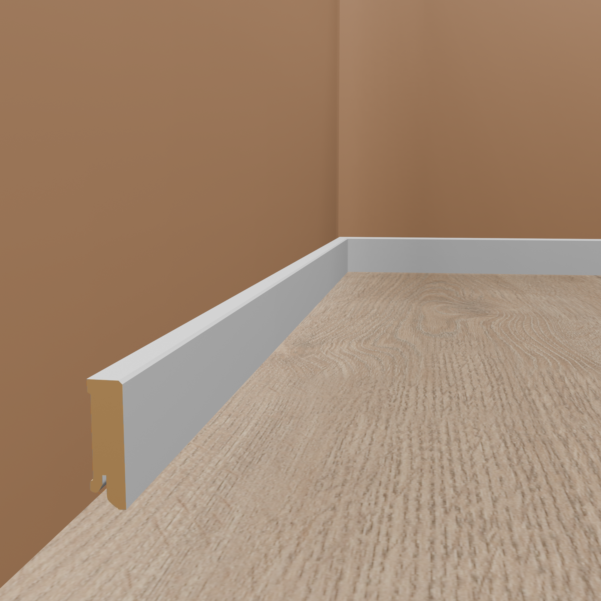 Sockelleiste "Stuttgart" MDF 16 x 40 x 2500 mm Weiß Modern by PROVISTON