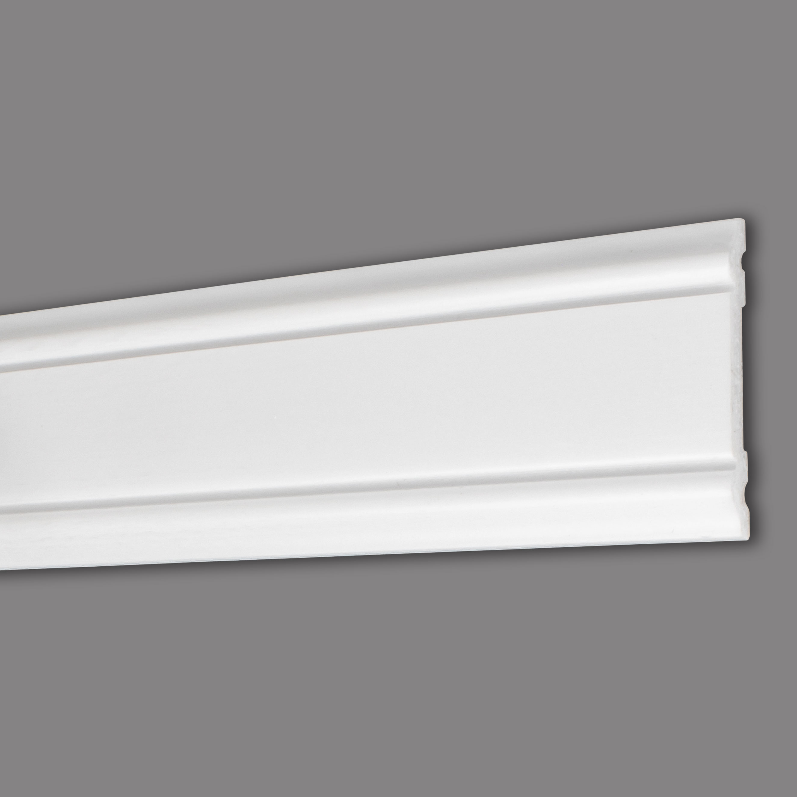 Marbet Zierleiste "HW-3" Styropor Wandleiste 8 x 47 x 2000 mm Polystyrol Leiste Weiß