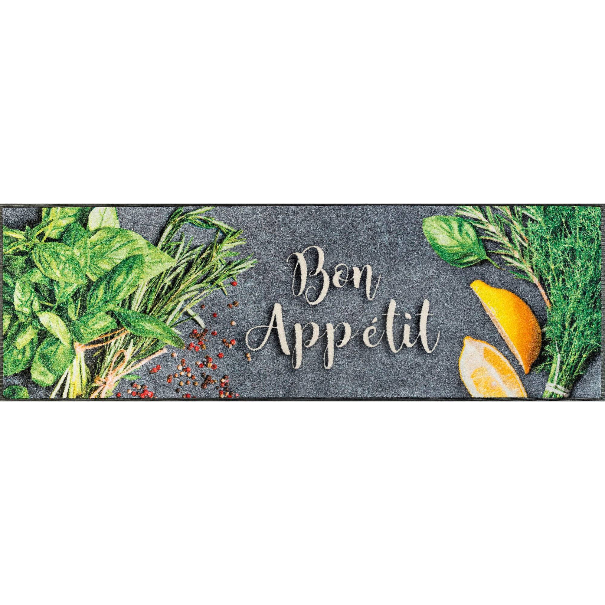 Fußmatte Gourmetfreude 180 x 60 cm Schmutzfangmatte waschbar Floornovo Trend Design