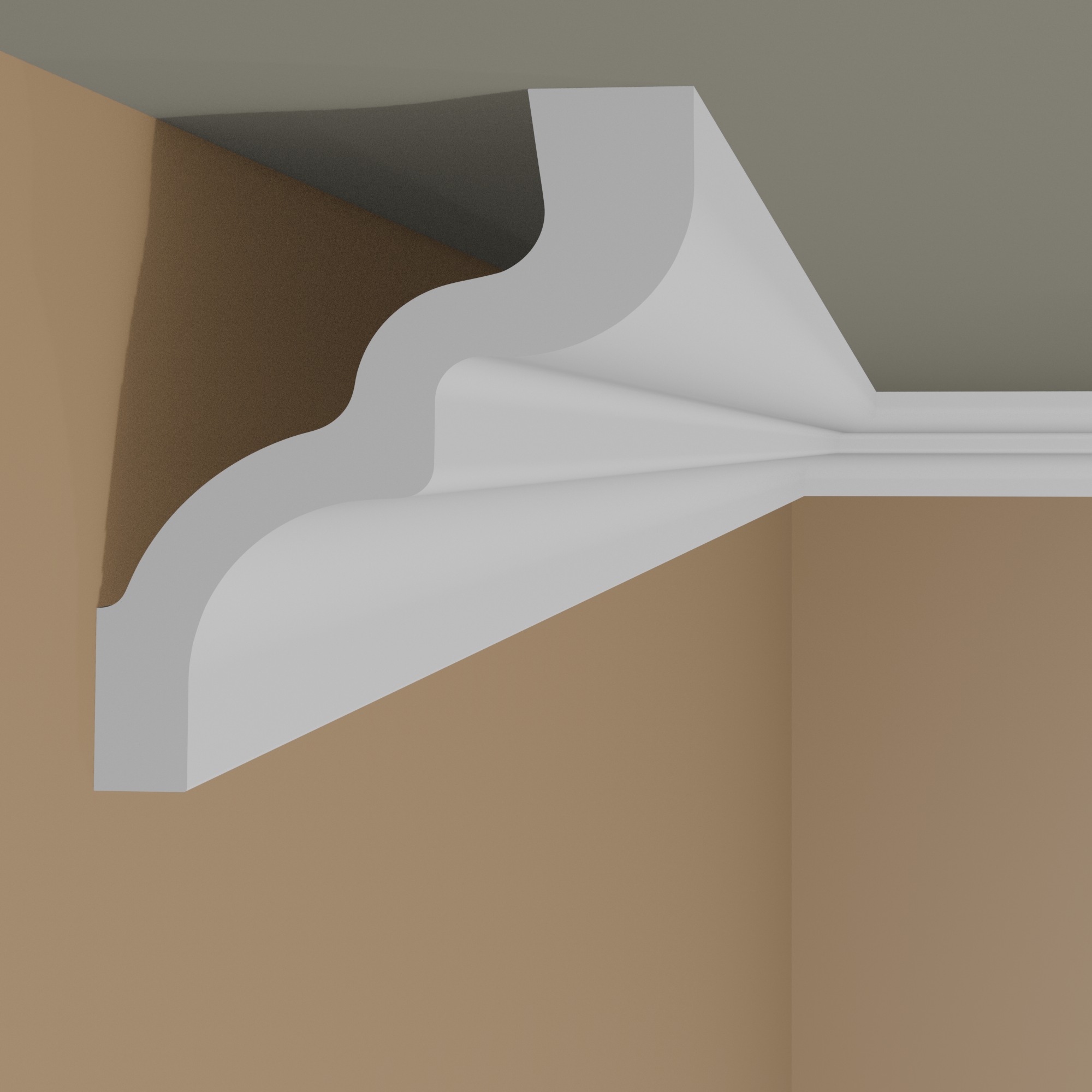 NMC Stuckleiste C NOMASTYL Polystyrol 65 x 80 x 2000 mm Weiß Deckenleiste