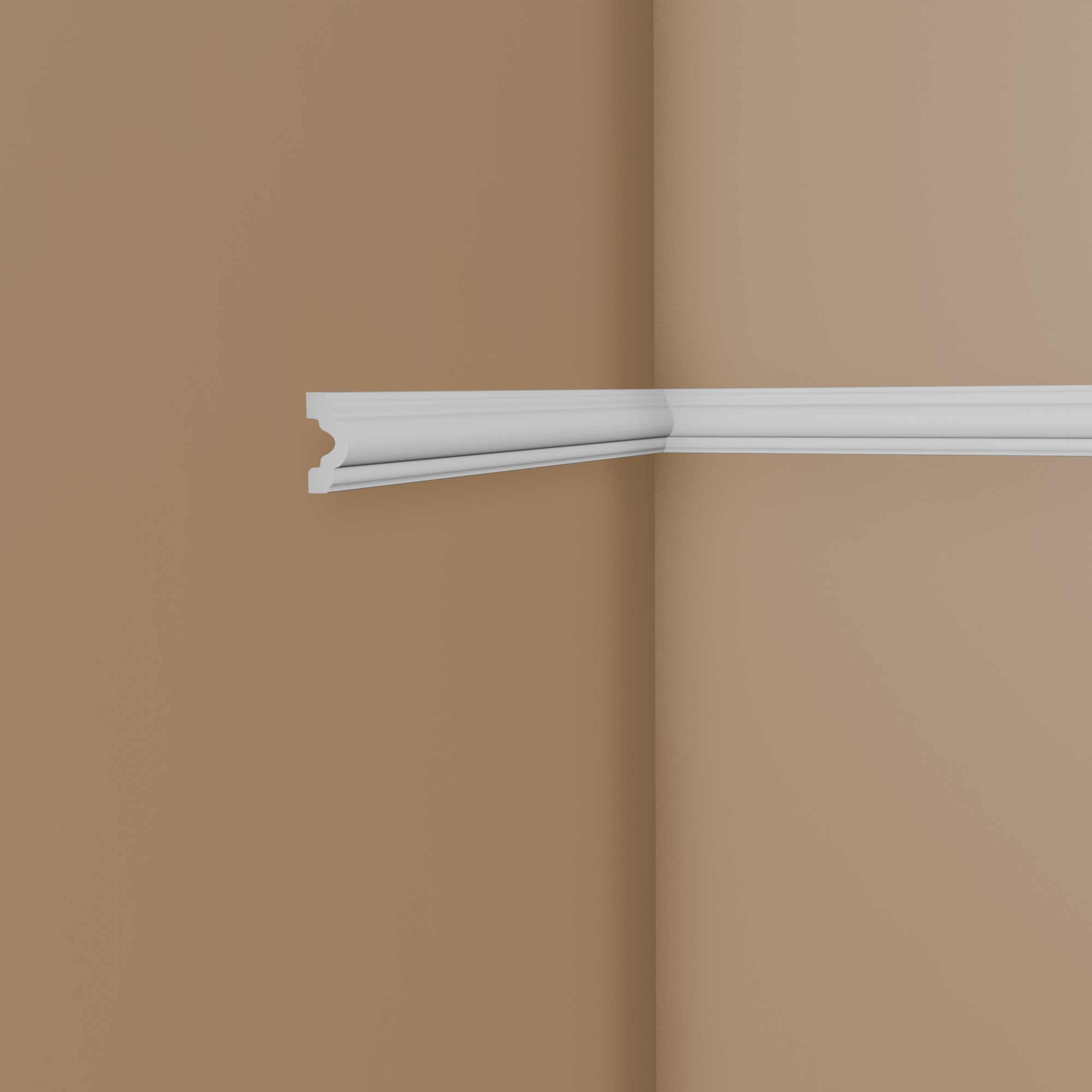 PROVISTON | Zierleiste "NE002" | 18 x 40 x 2000 mm | Weiß | Wandleiste | Wanddekoration | Hochwertig