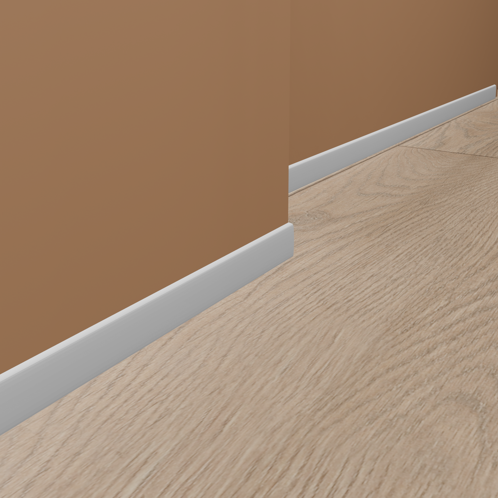 PROVISTON | Sockelleiste "NE234" | 14 x 78 x 2000 mm | Weiß | Fußleiste | Kabelkanal | Hochwertig