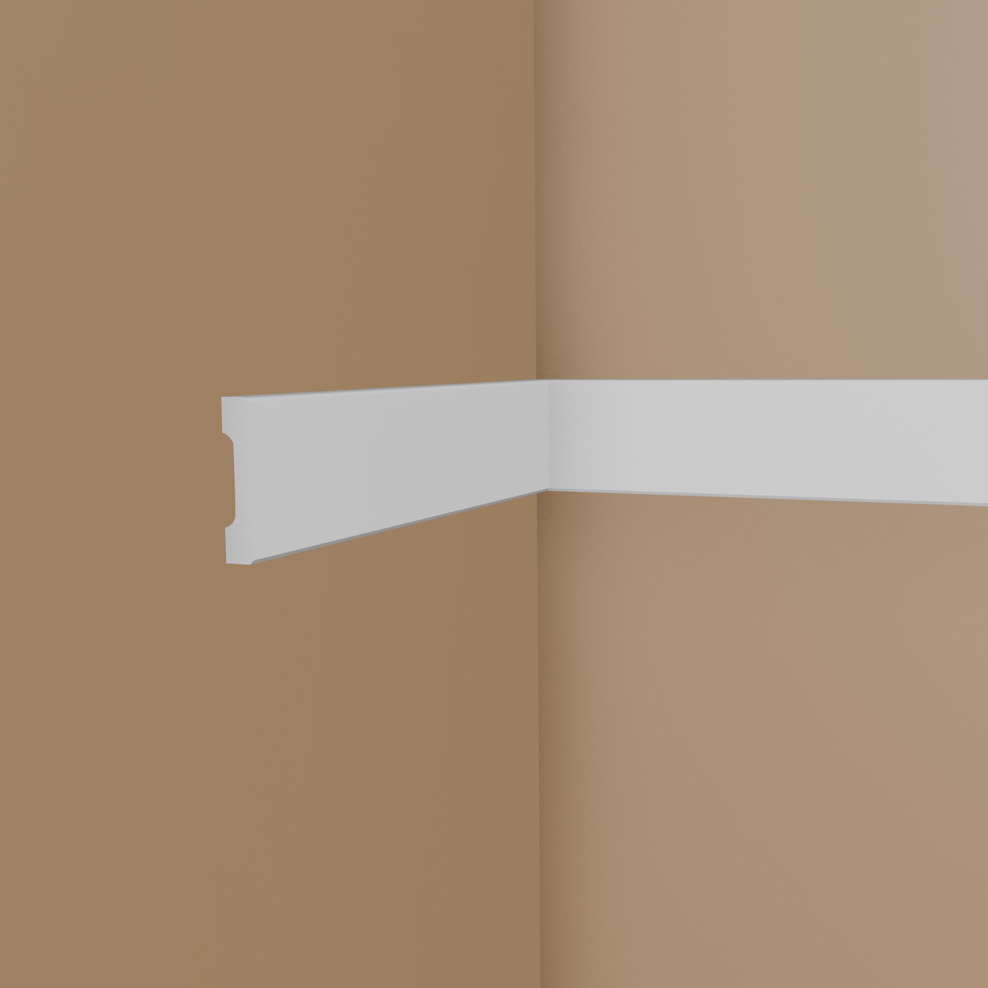 NMC Zierleiste WD4 WALLSTYL Wandleiste 12 x 58 x 2000 mm Polystyrol Weiß