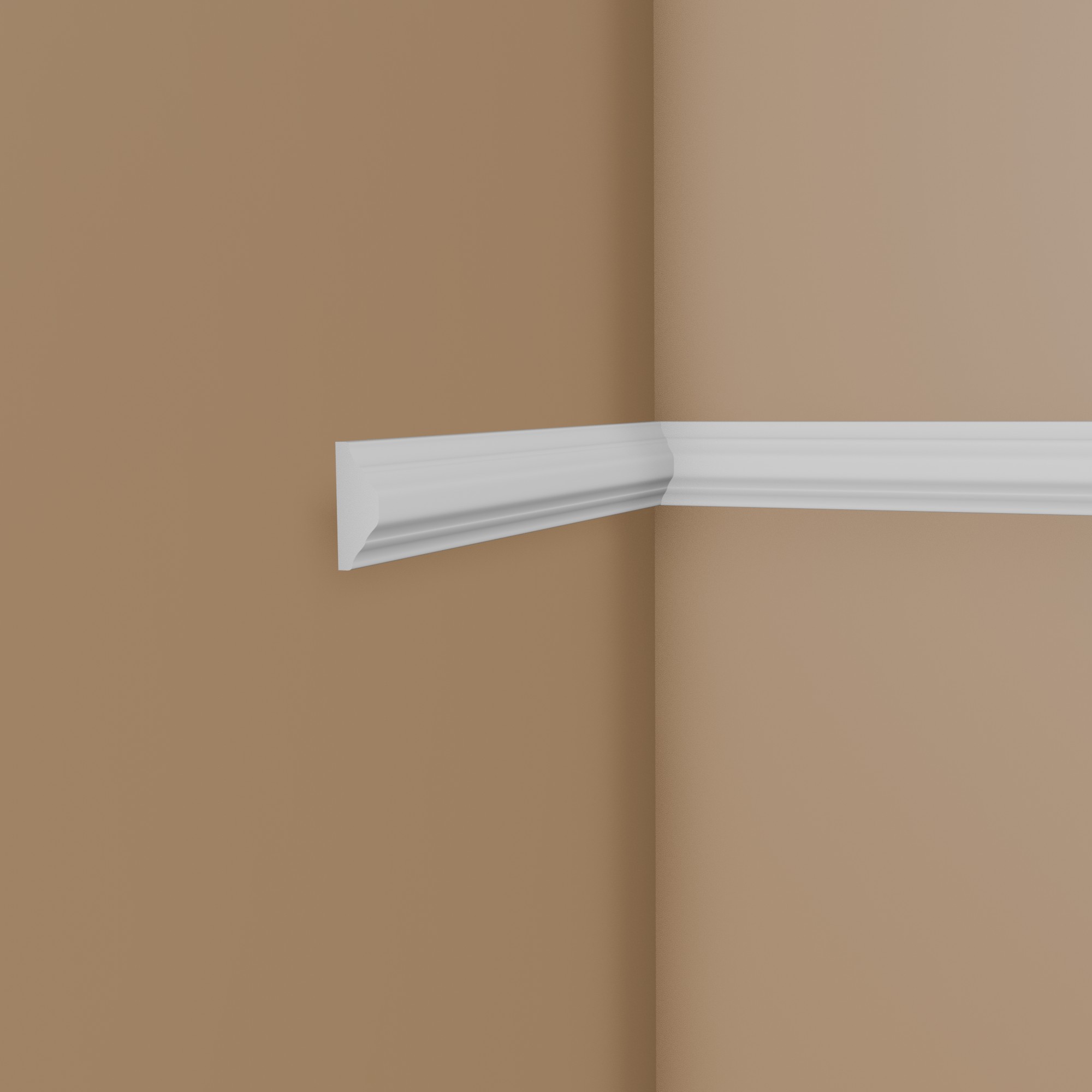 PROVISTON Zierleiste "NE003" 10 x 22 x 2000 mm Weiß Wandleiste Wanddekoration Hochwertig