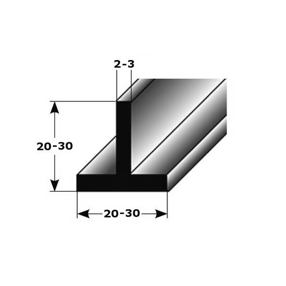 Auer Bau- & Montageprofile Albarracin Breite 20 - 30 mm T-Profil Aluminium