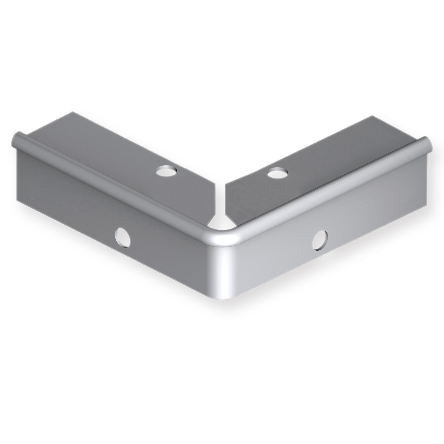 Treppenkantenprofil 29 x 39 mm Aluminium Runde Treppen Ecke 90 Grad Glatt Versenkt Gebohrt Küberit