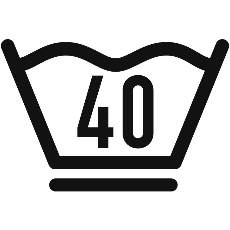 Waschbar bis 40°C waschbar_bis_40