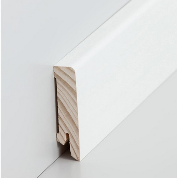 Sockelleisten "Lübeck" - deckend weiß lackiert | Profilaminat.de